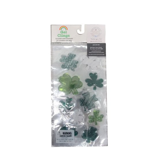 St. Patricks Day Shamrock Gel Clings For Windows & Mirrors - Picture 3 of 3